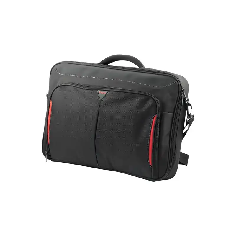 Targus Classic+ Clamshell - Sacoche pour ordinateur portable - 17" - 18" - noir, rouge (CN418EU)_1