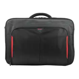 Targus Classic+ Clamshell - Sacoche pour ordinateur portable - 17" - 18" - noir, rouge (CN418EU)_2
