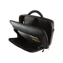 Targus Classic+ Clamshell - Sacoche pour ordinateur portable - 17" - 18" - noir, rouge (CN418EU)_3