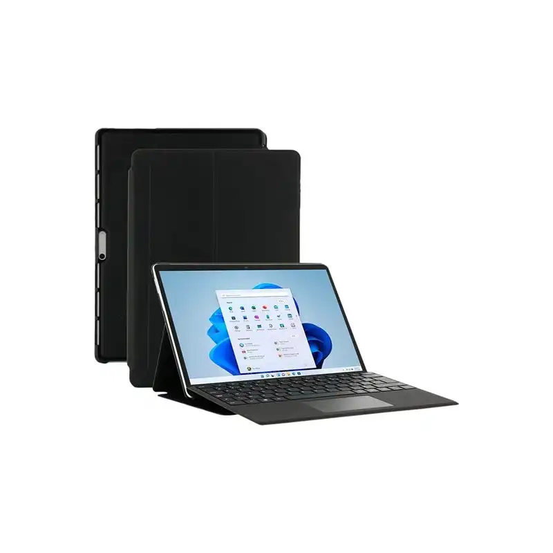 Mobilis RE.LIFE - Étui à rabat pour tablette - avec volet - matériau à effet cuir - noir - design écolo... (068005)_1