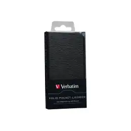 Verbatim Folio Pocket - Étui pour téléphone portable - Noir réglisse (98090)_3