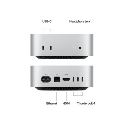 Apple Mac mini - M4 jusqu'à - RAM 16 Go - SSD 256 Go - Apple M4 10-core - Gigabit Ethernet, IEEE 802... (MU9D3FN/A)_3