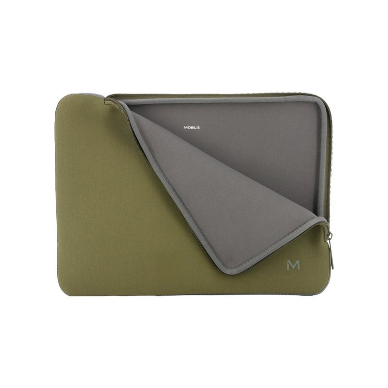 Housse d'ordinateur portable - 12.5" - 14.2" - kaki et gris (049020)_1
