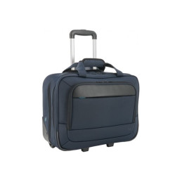 Valise de transport pour ordinateur portable - 20 % recyclé - 14" - 17" - bleu marine, noir (005044)_1