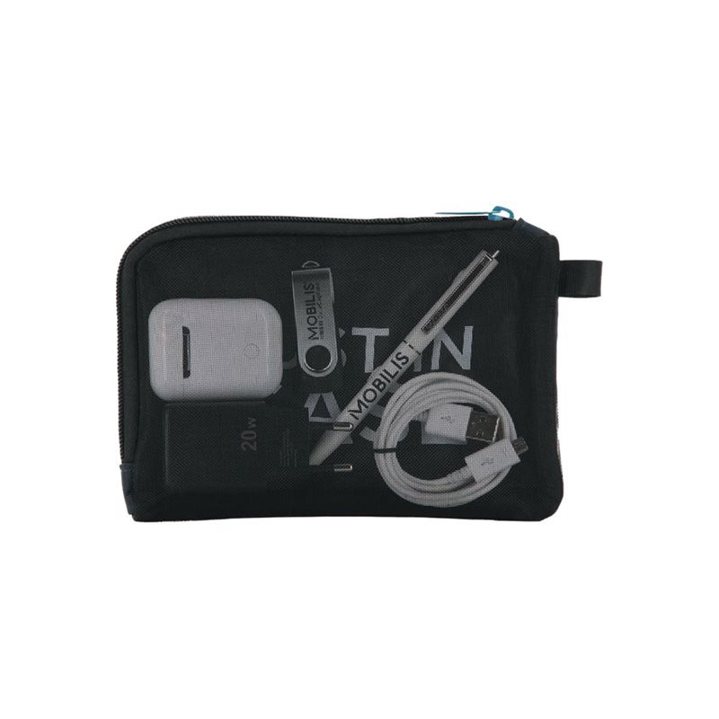 Mobilis - Housse pour câbles - chargeurs - accessoires - bleu marine, noir (005038)_1