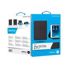 Étui à rabat pour tablette - imitation cuir - brun clair - 9.7" (042044)_2