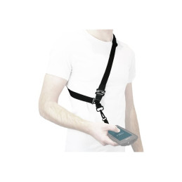 Bandoulière - universel, avec crochet textile, 1 point d'attache - noir (001084)_1